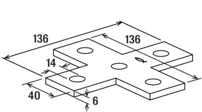 Fischer FFF 5C fvz Verbindungselement 136mm 553075 20 St. (L x B) 136mm x 136mm