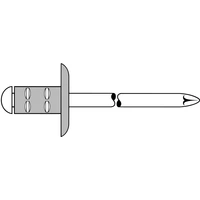 Gesipa 1433905 Mehrbereichsblindniete Edelstahl Aluminium 500St. Gesipa 1433905 Mehrbereichsblindniete Edelstahl Aluminium 500St.