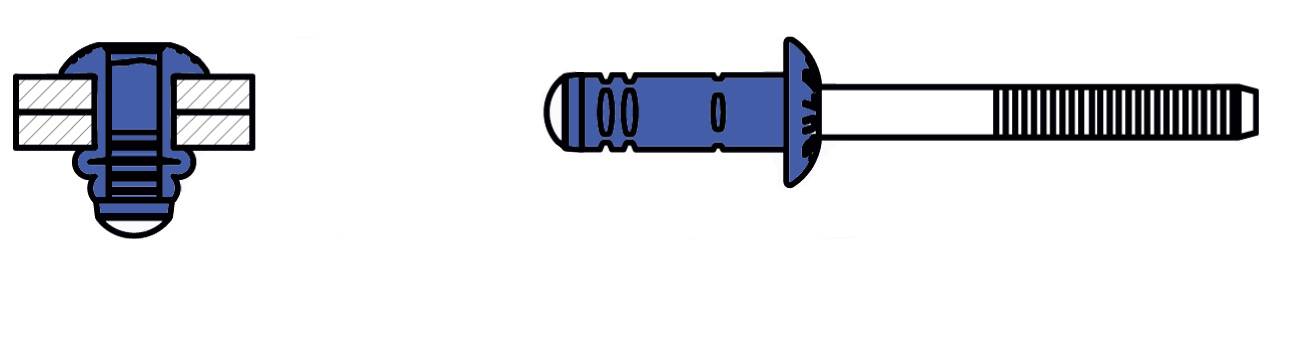 Gesipa 1433932 Blindniete Stahl Stahl 150St.