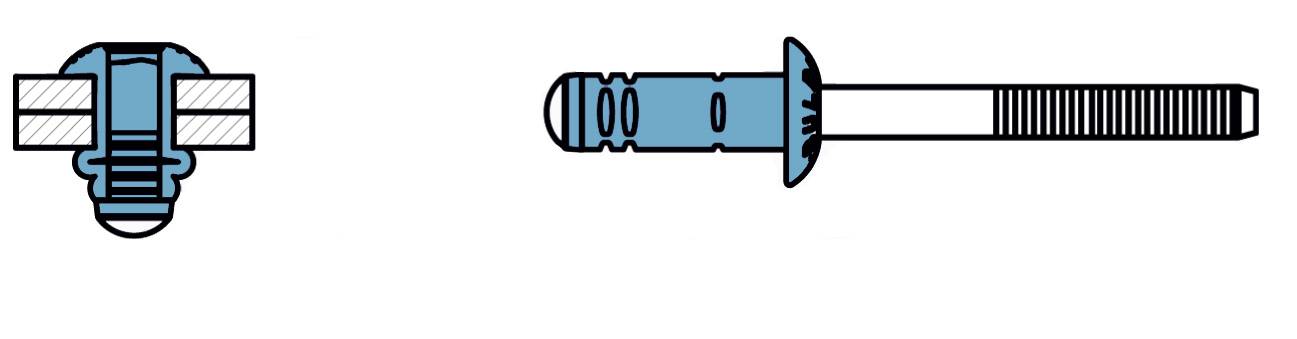 Gesipa 1433937 Blindniete Edelstahl Edelstahl 250St.