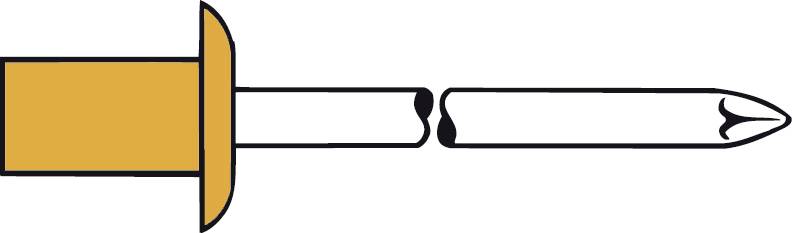 Gesipa 1450153 Dicht-Blindniete Stahl nicht rostend Kupfer 500St.