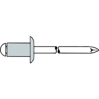 Gesipa 1454053 Blindniete Stahl Aluminium 100St. Gesipa 1454053 Blindniete Stahl Aluminium 100St.