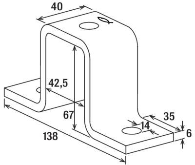 Fischer FUF 62 Schienenverbinder 138mm 553076 15 St. (L x B x H) 138 x 40 x 64mm