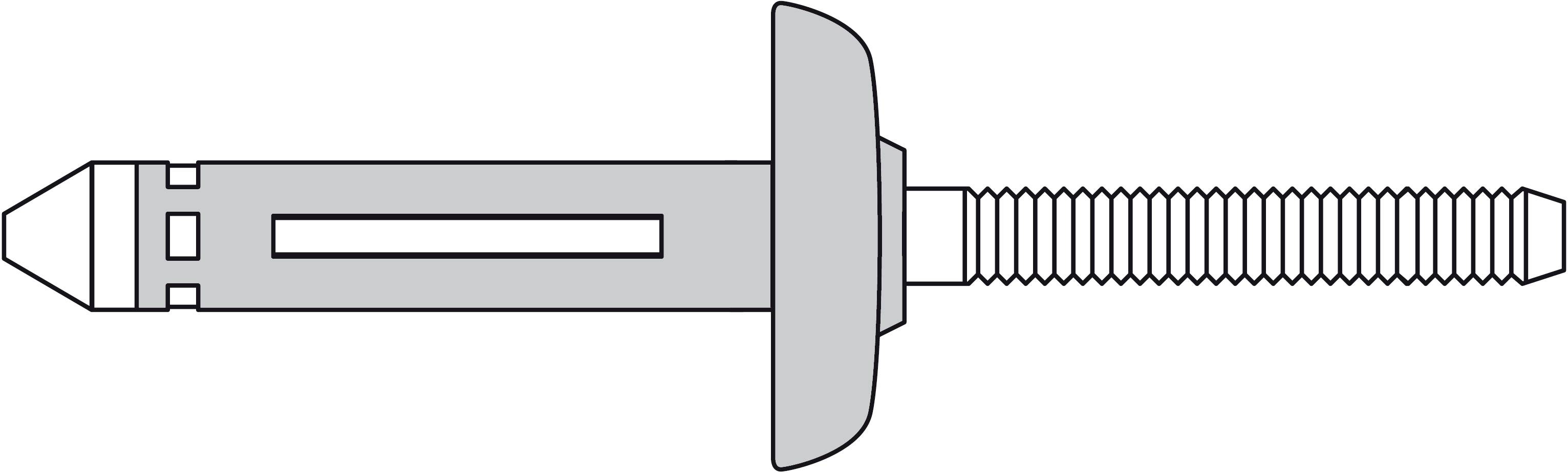 Gesipa 1455633 Blindniete Aluminium Aluminium 100St.