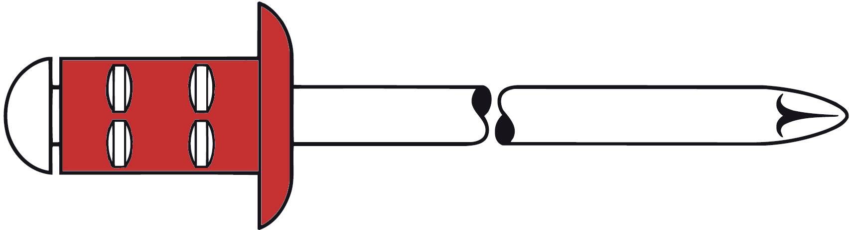 Gesipa 1456149 Mehrbereichsblindniete Edelstahl Aluminium 250St.