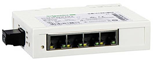 Netzwerk-Switch mit fünf Ethernet-Ports und Statusleuchten, geeignet für die Verbindung mehrerer Geräte in einem lokalen Netzwerk.