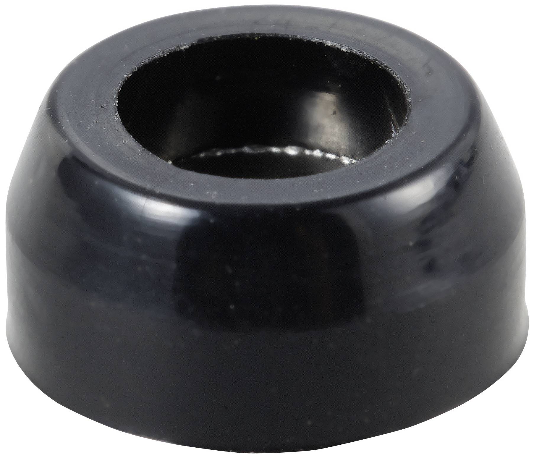 TRU COMPONENTS TC-11654304 Gerätefuß verschraubbar, rund Schwarz (B x H) 11mm x 6mm