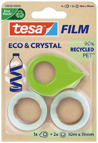 Tesa ECO & CRYSTAL 59038-00000-00 tesafilm tesafilm® Eco & Crystal Transparent (L x B) 10m x 19mm 2