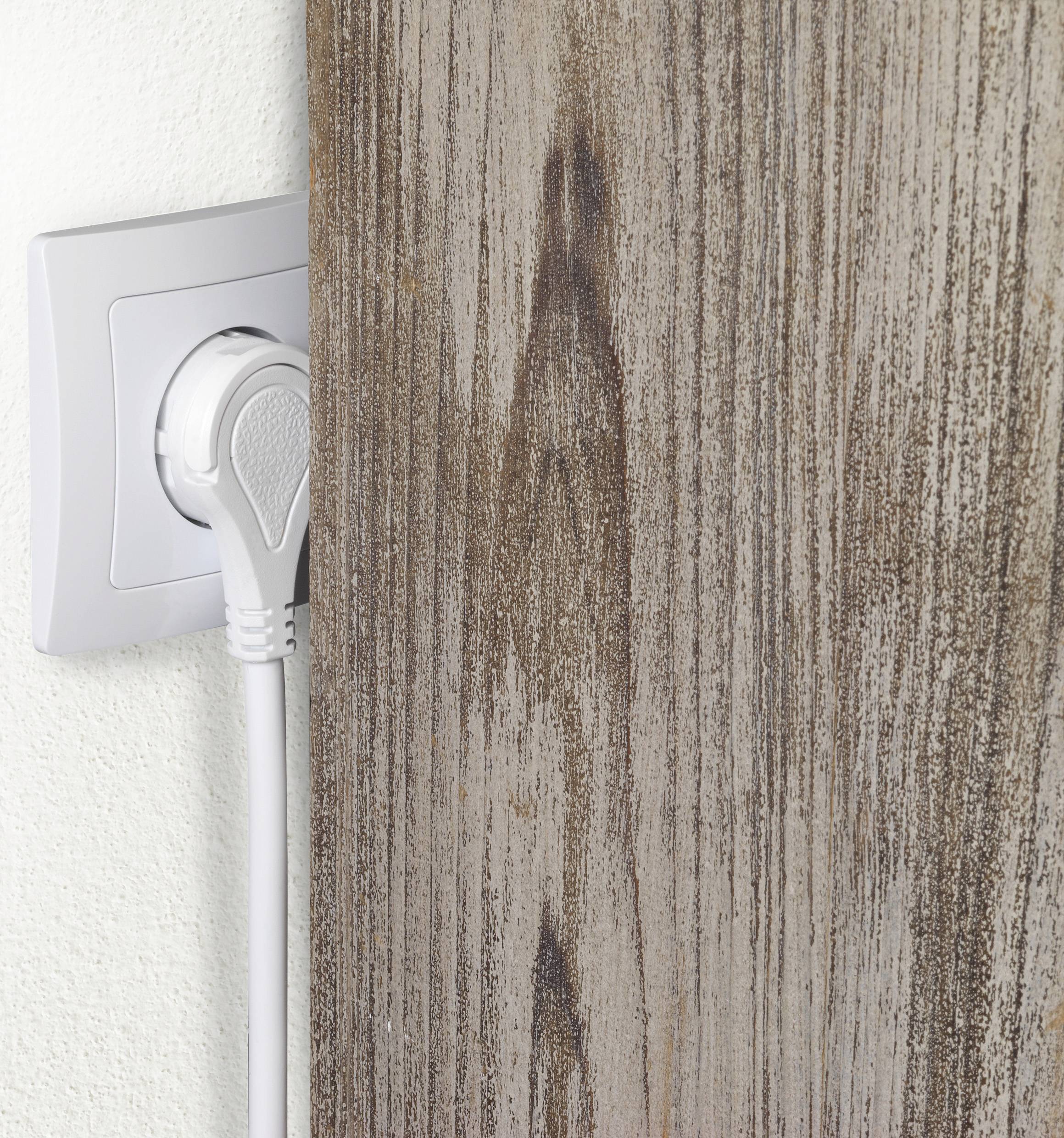 Sygonix SY-5827192 Steckdosenwürfel 3fach Weiß, Grau Schutzkontakt 1St.