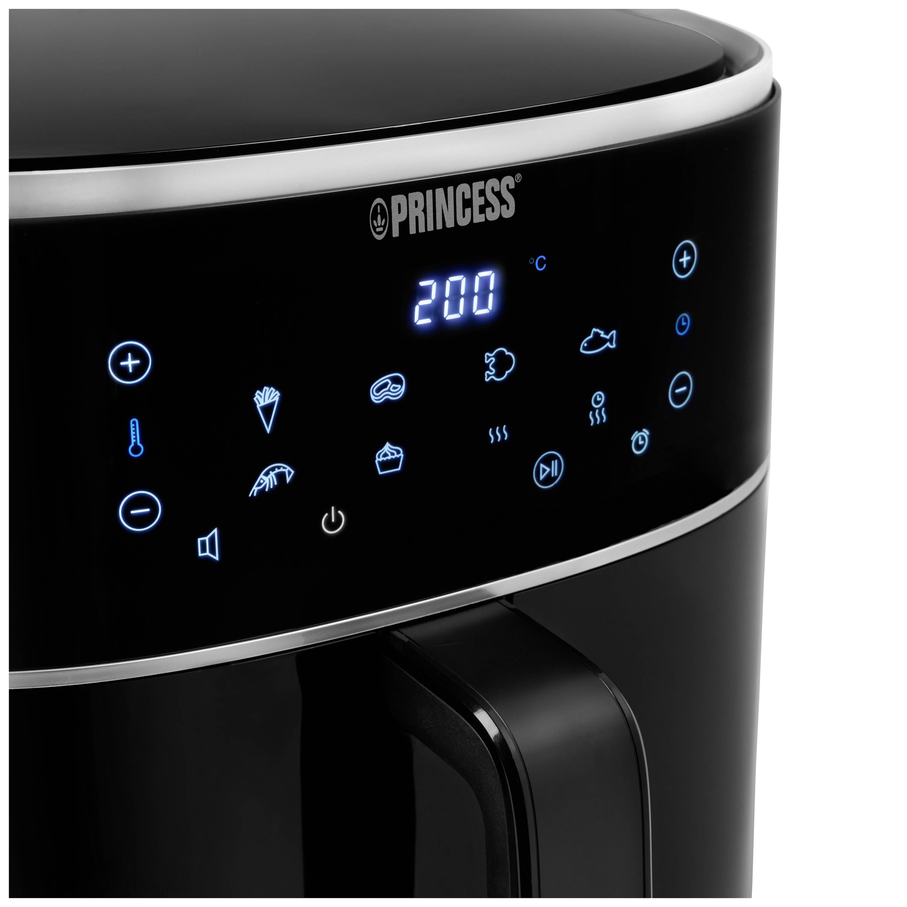 Princess 01.182254.01.001 Heißluft-Fritteuse 8l 1800W Antihaftbeschichtung, Heißluft-Funktion, Timerfunktion, Temperaturvorwahl