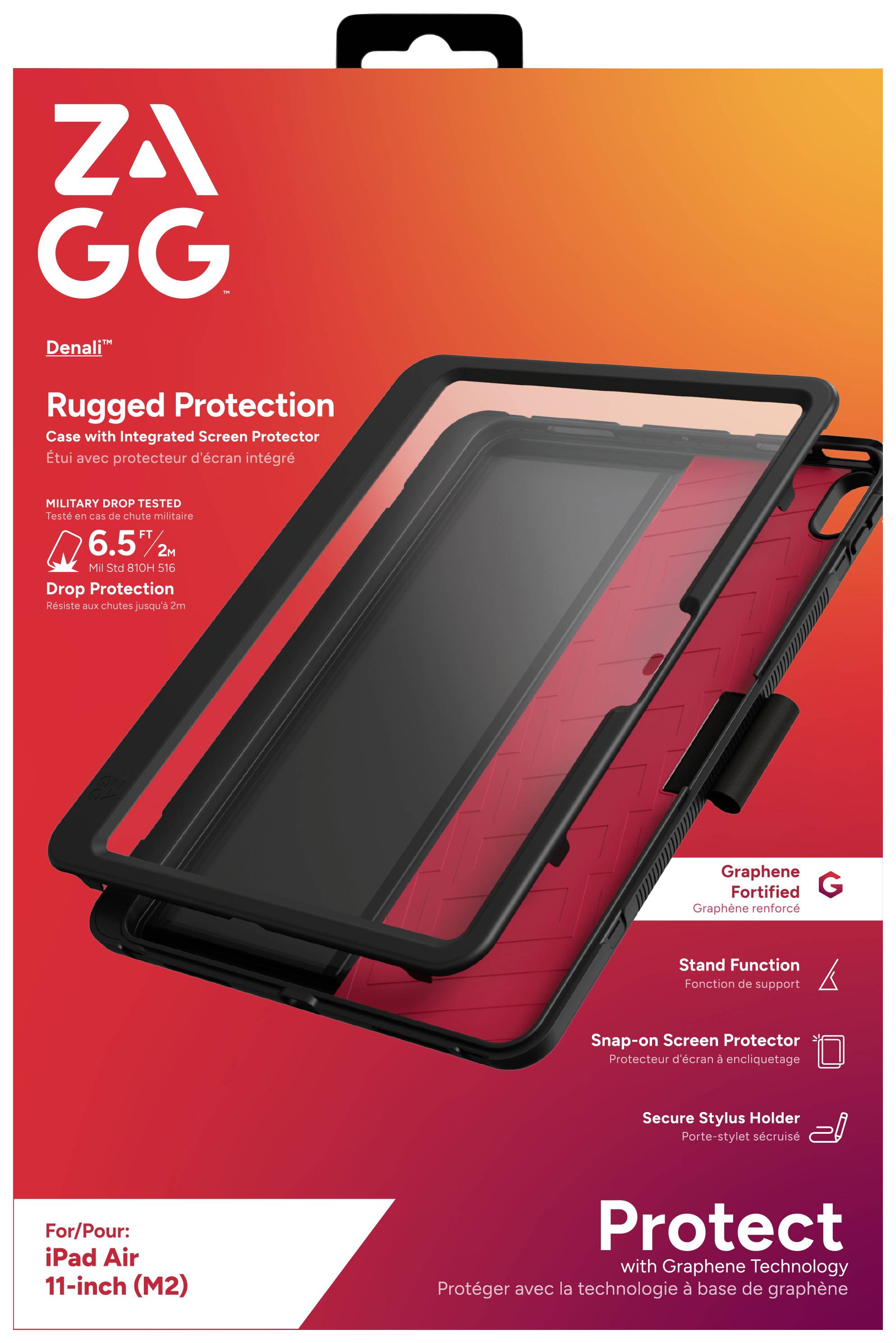ZAGG intergrated Cases/Screen Denali Tablet-Cover Apple iPad Air 11" (M2, 2024), iPad Air 10.9" (Gen.5, 2022), iPad Air 10.9"