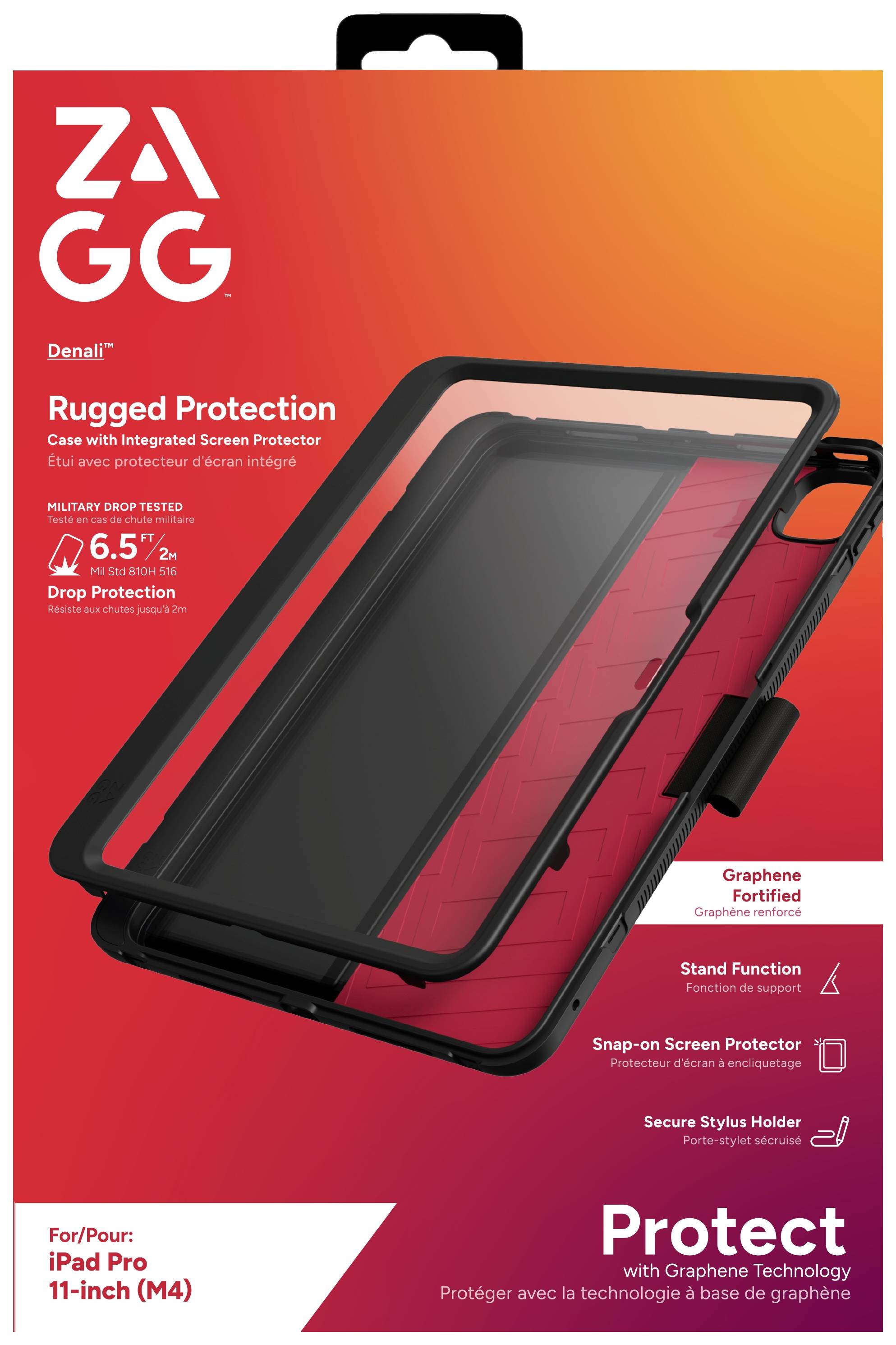 ZAGG intergrated Cases/Screen Denali Tablet-Cover Apple iPad Pro 11" (M4, 2024) 27,9cm (11") Back Cover Schwarz