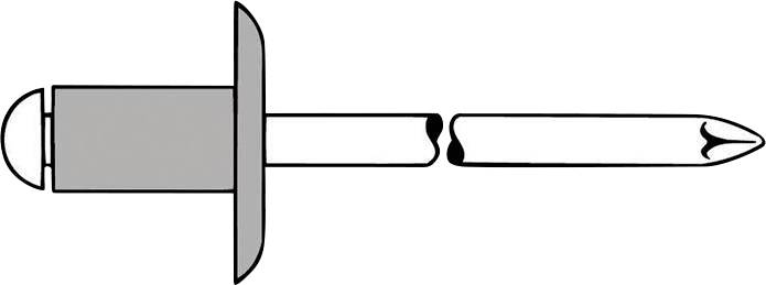 Gesipa 1454118 Blindniete Stahl Aluminium 250St.