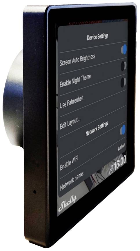 Shelly Wall Display Wand-Touchdisplay Wi-Fi