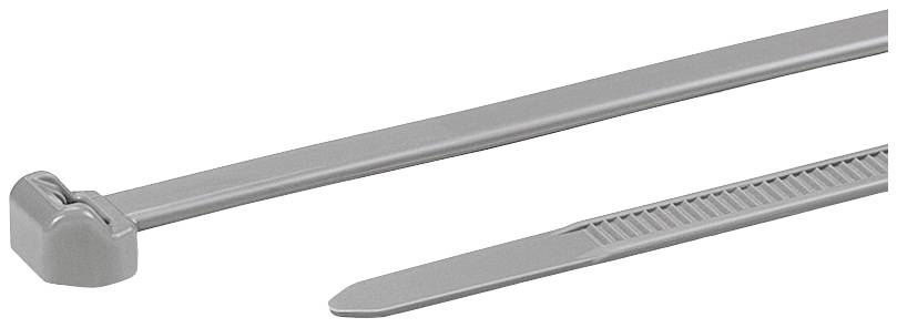 HellermannTyton 118-05078 T50ROS-PA46-GY (500) Kabelbinder 200 mm 4.60 mm Grau 500 St.