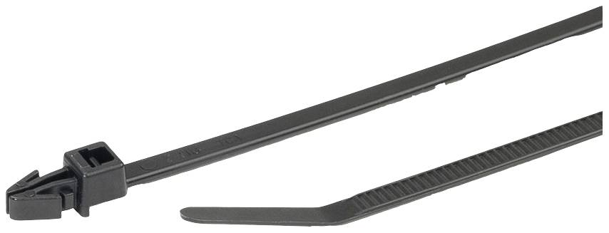 HellermannTyton 126-00329 T30RSF-PA66HS-BK (500) Kabelbinder 158mm 3.60mm Schwarz 500St.