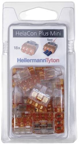 HellermannTyton 148-90055 HCPM-3-Blister-PC-CL/OG (18) Verbindungsklemme flexibel: 1.0-2.5mm² starr