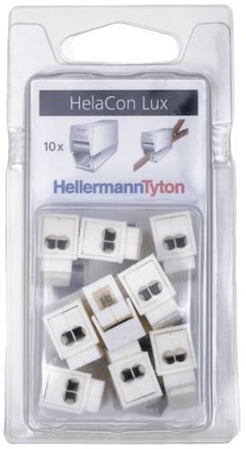 HellermannTyton 148-90058 HECL-2/1-Blister-PA66-WH (10) Verbindungsklemme flexibel: 0.5-2.5mm² star