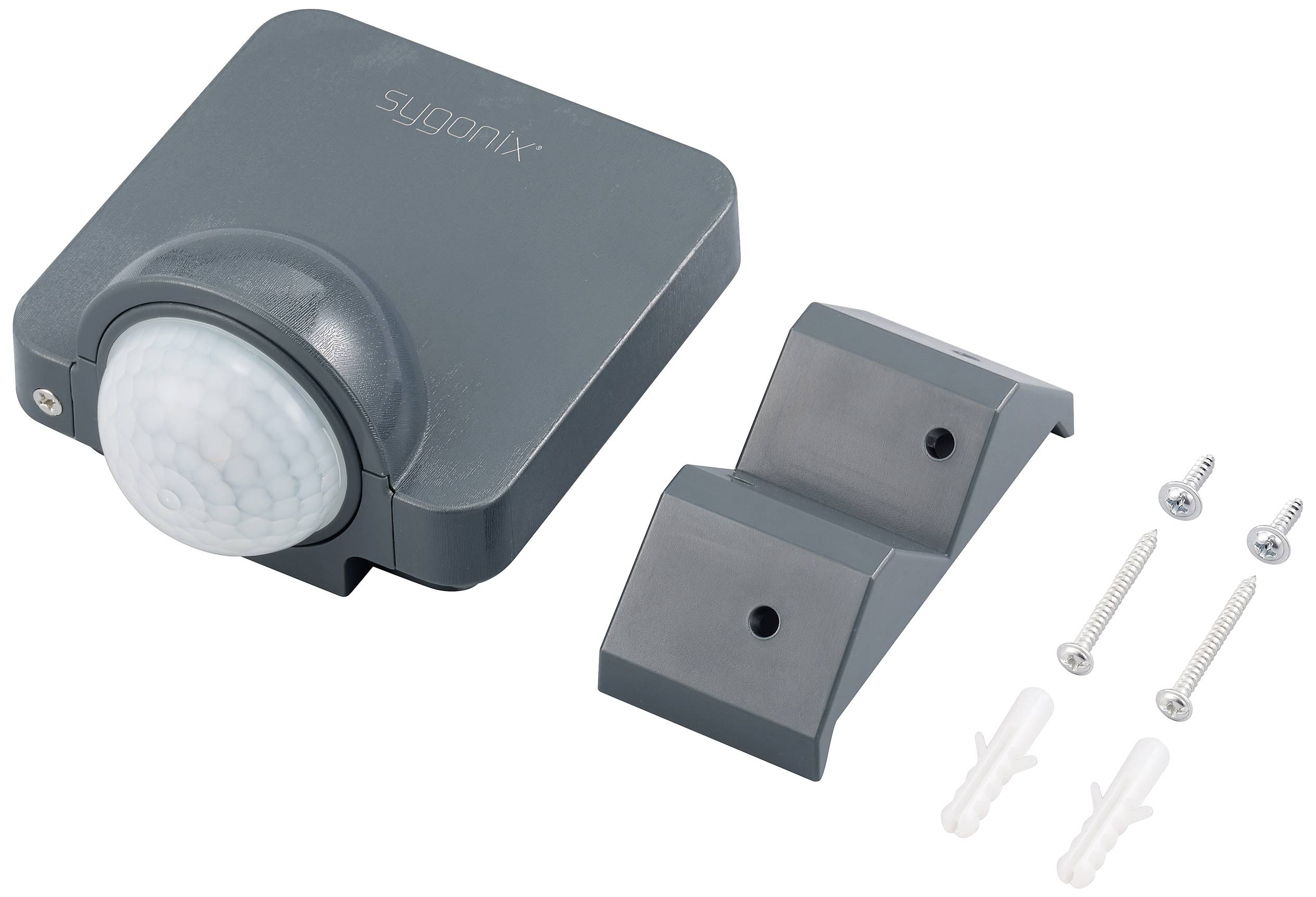 Sygonix SY-5836536 Wand PIR-Bewegungsmelder 360° Relais Dark-Grey IP54
