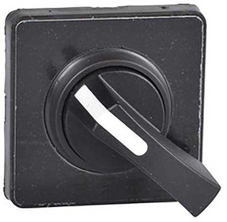 Schwarz-grauer elektrischer Schalter mit kippl1esbarem Hebel, in mittlerer Position.