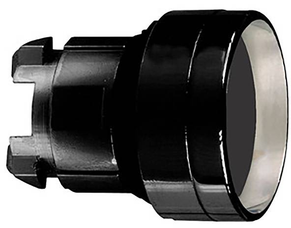 Schwarzes zylindrisches Objekt mit glänzender Oberfläche und glattem, reflektierendem Abschluss. Funktion oder Kontext unklar.