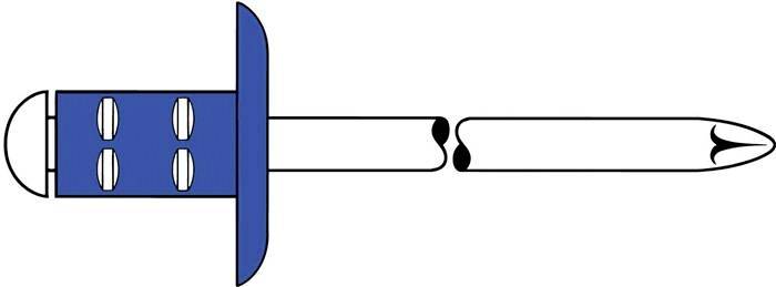 Gesipa 1433872 Mehrbereichsblindniete Stahl Stahl 500St.
