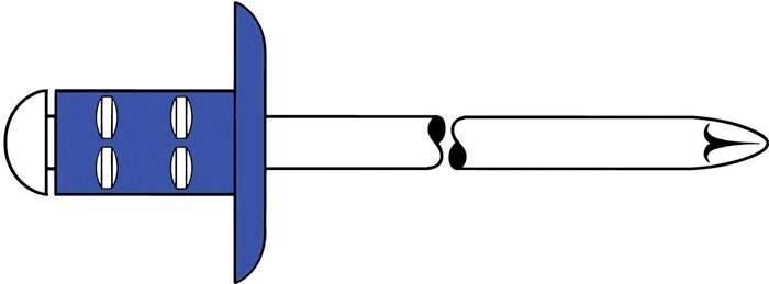 Gesipa 1433873 Mehrbereichsblindniete Stahl Stahl 500St.