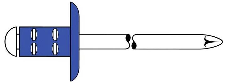 Gesipa 1433874 Mehrbereichsblindniete Stahl Stahl 250 St.