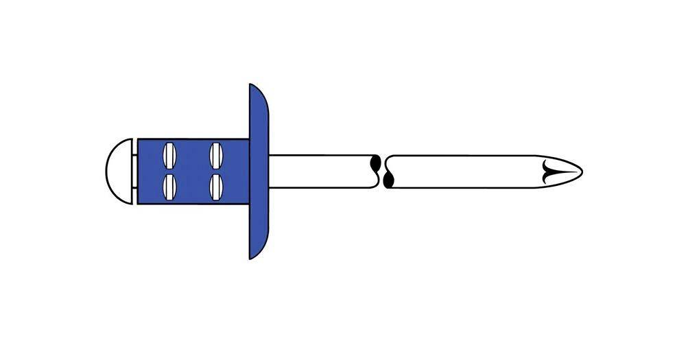 Gesipa 1433874 Mehrbereichsblindniete Stahl Stahl 250St.