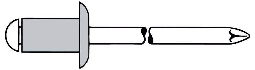 Gesipa 1454060 Blindniete Stahl Aluminium 250 St.