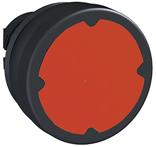 Runder, roter Drucktaster, vorgesehen zum manuellen Bedienen oder Auslösen eines elektrischen Schalters.