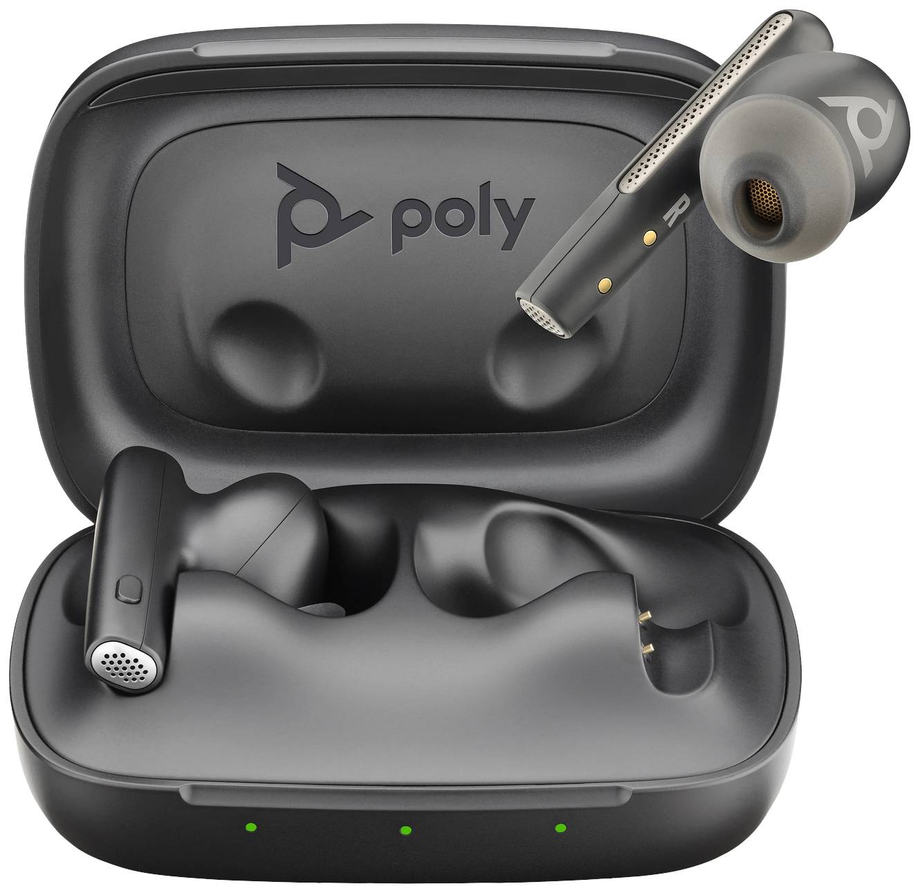 HP Poly Voyager Free 60 USB-C/A Computer In Ear Headset Bluetooth® Stereo Schwarz Noise Cancelling Headset, Ladecase