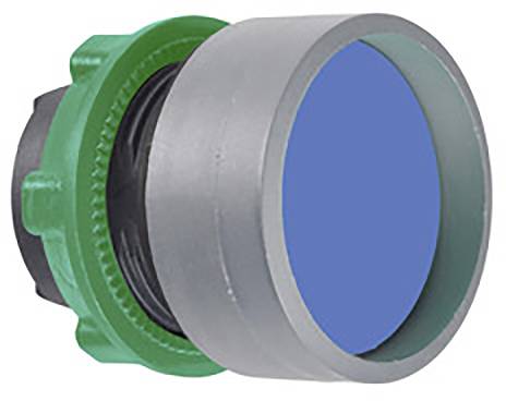 Graue und grüne zylindrische Komponente mit blauem Vorderteil, möglicherweise ein elektrisches Schaltelement.