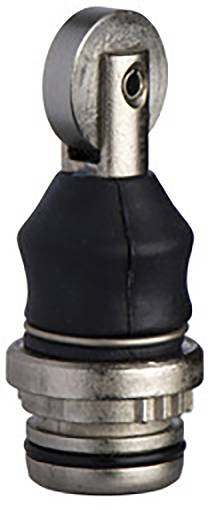 Ein Ventil aus Metall und Gummi mit einem O-Ring, verwendet in Druckluftsystemen.