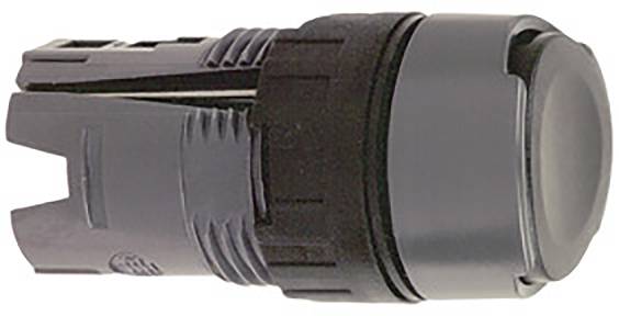 Schwarzer Kunststoff-Flachkopfdruckknopf mit geripptem Schaft, der zur Befestigung genutzt wird, auf weißem Hintergrund.