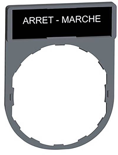 Rundes Kunststoffschild mit den Beschriftungen 'ARRET - MARCHE' auf der Oberseite.