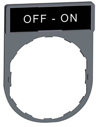 Grau-schwarzer Schalteraufsatz mit der Aufschrift 'OFF - ON', vermutlich zur Anbringung an einen runden Drehknopf.