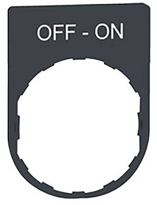 Schwarzer Schalterrahmen mit Aufschrift 'OFF - ON', zeigt Position für Schalterstatus an.