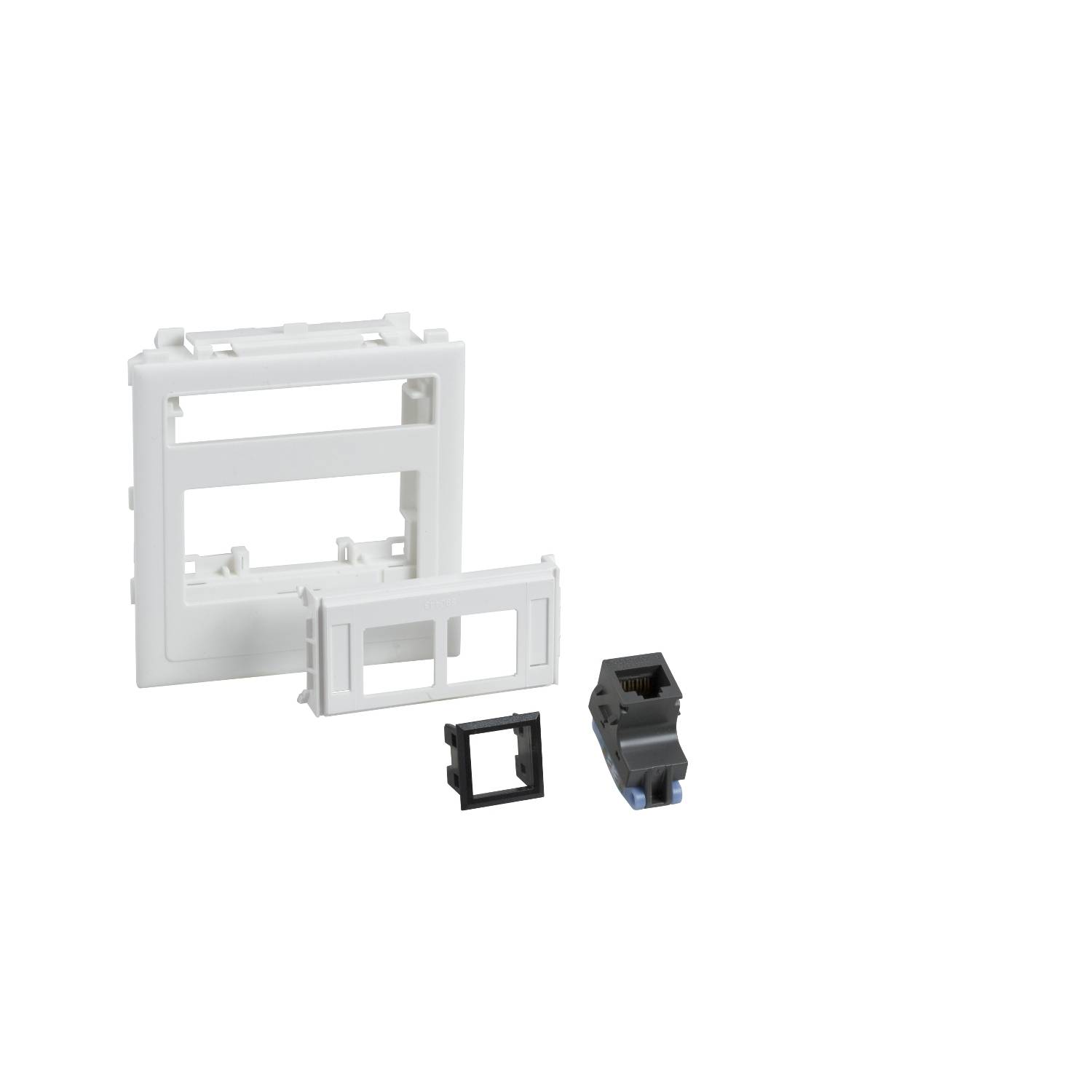 Schneider Electric Anschlußsatz flach 2XActassi 250 cat6 UTP weiß RAL9016 Typ:CYB-DP Inhalt: 1St.