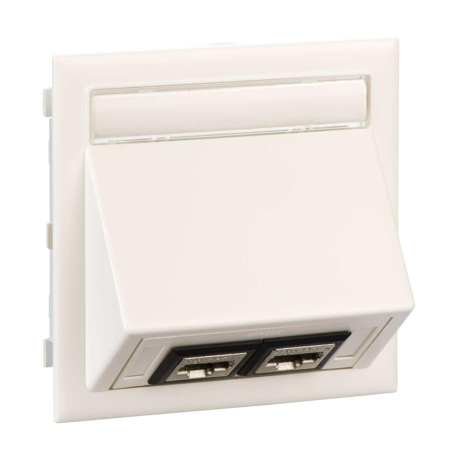 Schneider Electric Dateneinsatz CYB-DP weiß RAL9010 2XLEXCOM Actassi 250 Cat 6 STP Inhalt: 1St.