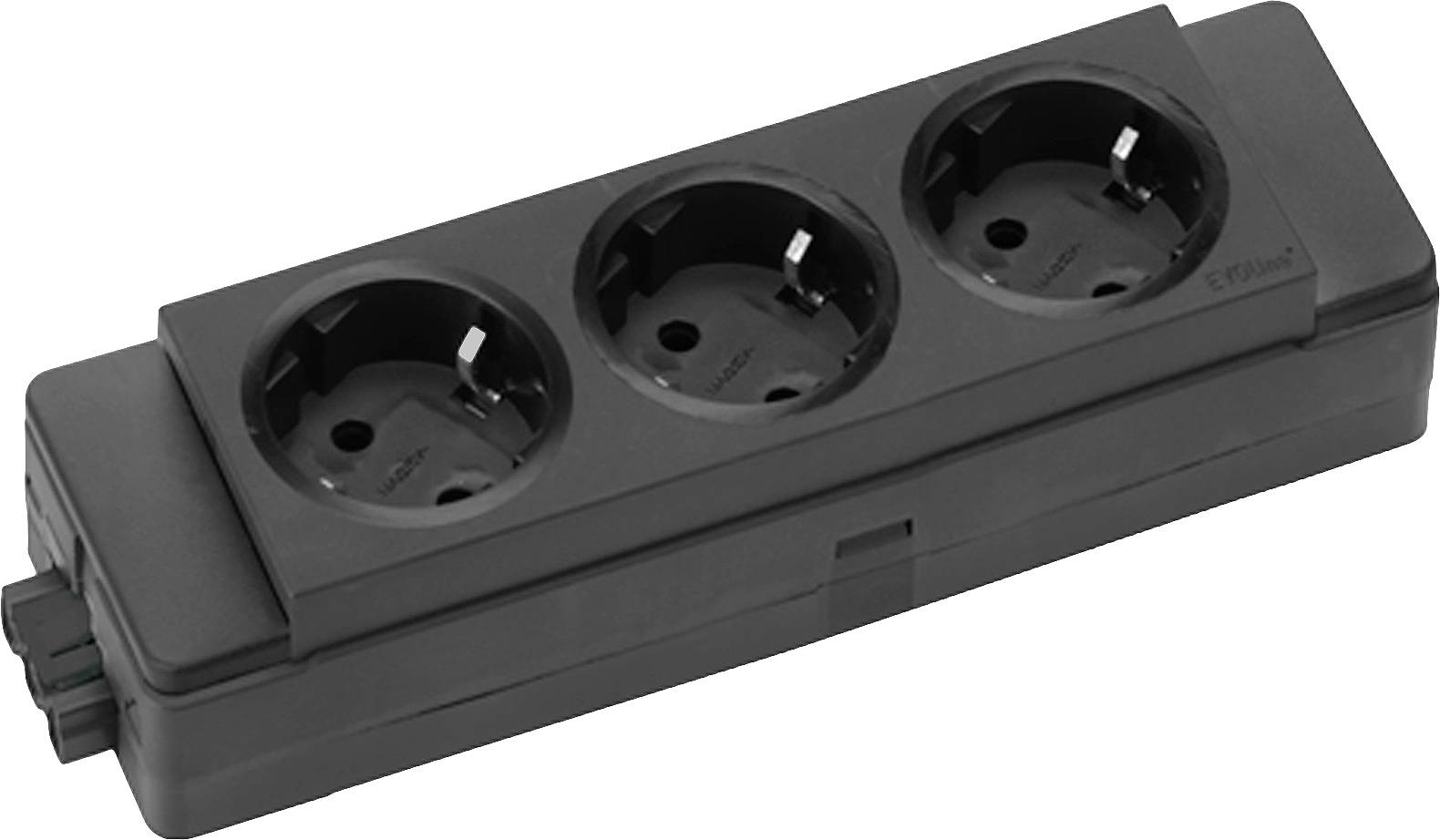 EVOline 159909133000 Steckdosenleiste Schwarz ohne Stecker 1St.