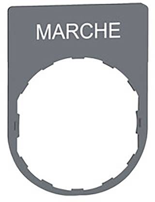 Plastikabdeckung mit der Aufschrift 'MARCHE'.