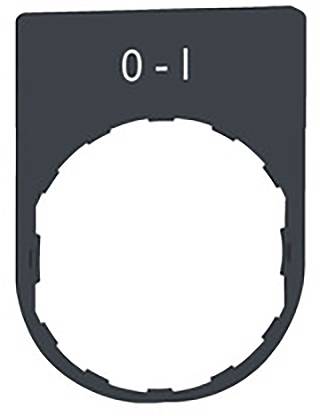 Der schwarze Knopf hat eine markierte Skala mit den Positionen '0' und '1', die eine binäre Auswahl oder Schalterfunktion darstellen.