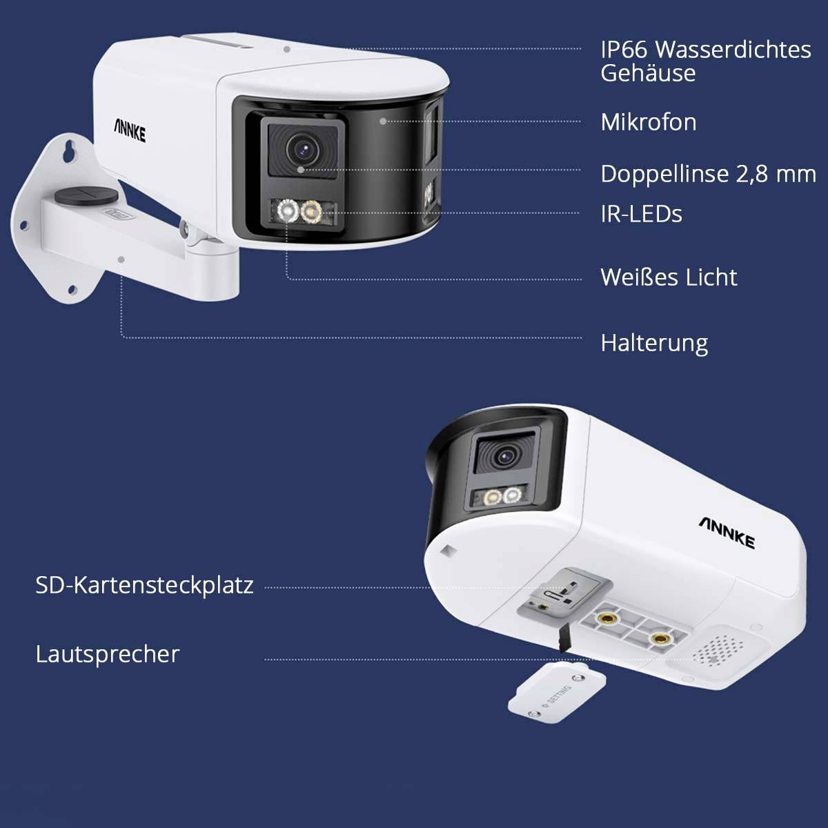 Annke I91DW I91DW LAN IP Überwachungskamera 4096 x 1840 Pixel