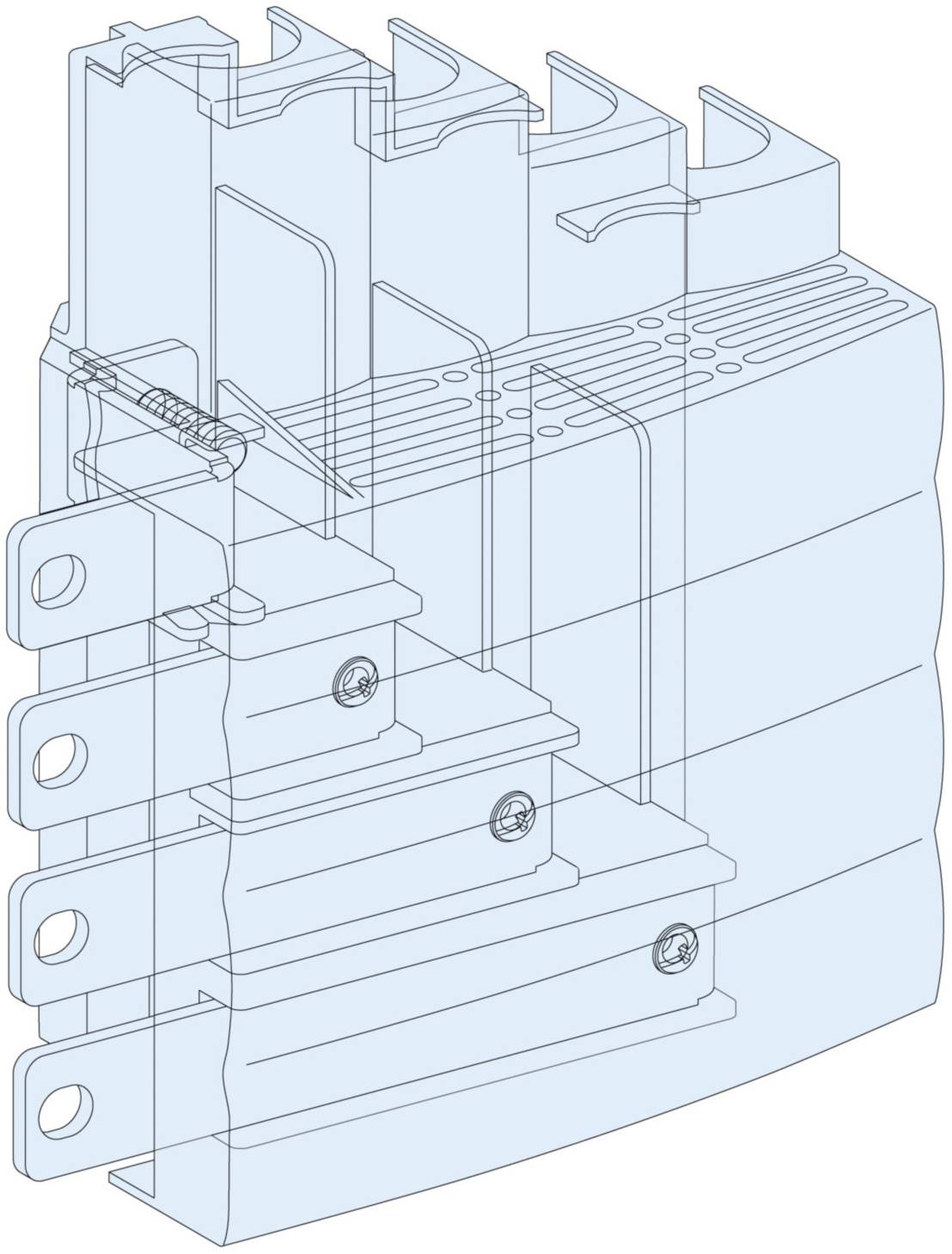 Schneider Electric PrismaSeT-P, Einspeiseblock, ComPacT NSX100-250/ComPacT INS250 4polig,oben Inhalt: 1St.