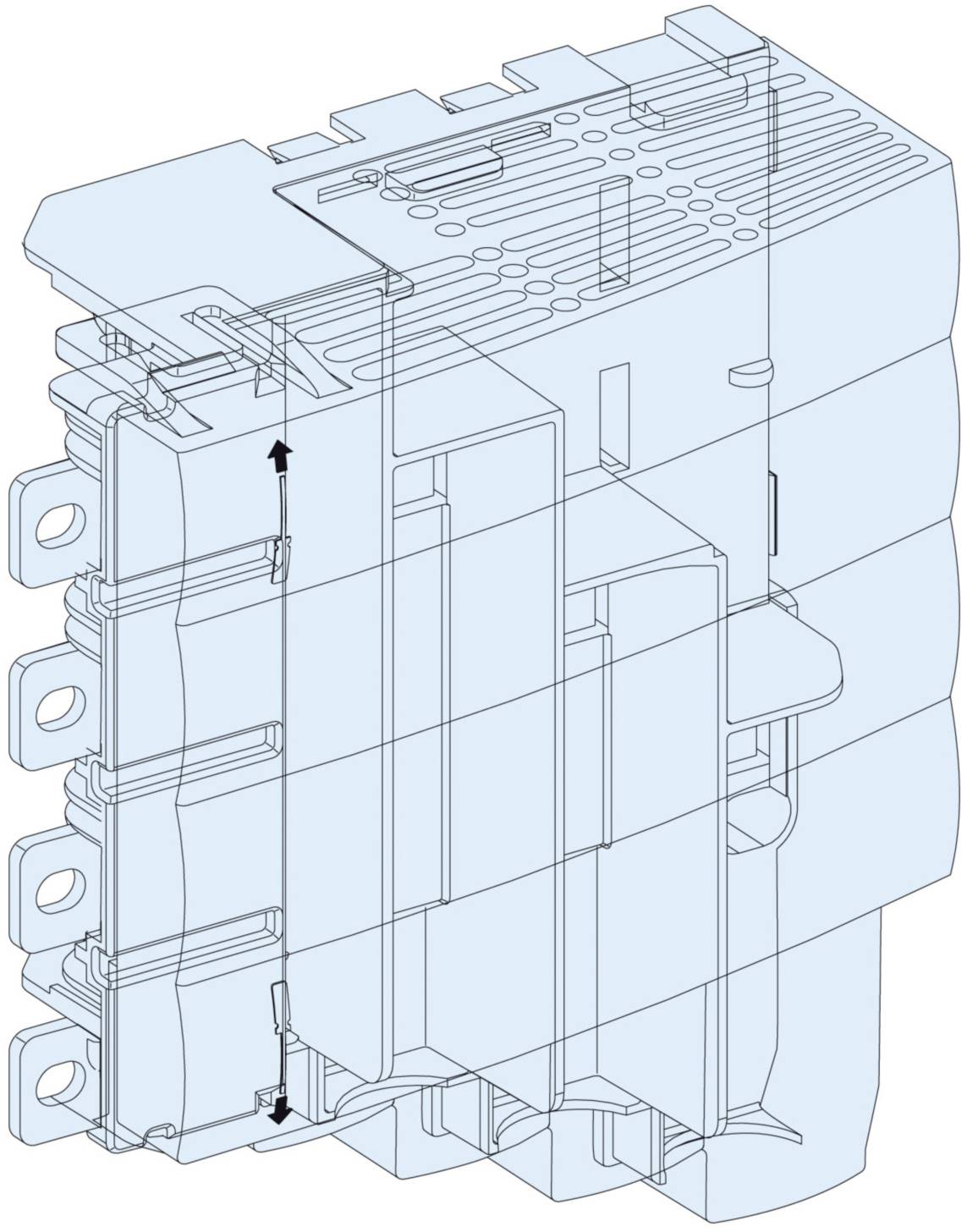 Schneider Electric PrismaSeT-P, Einspeiseblock, ComPacT NSX100-250/ComPacT INS250 4polig,unten Inhalt: 1St.