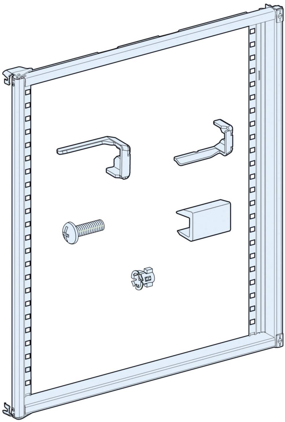PrismaSeT-P, Frontplattenträger, schwenkbar,Breite=650mm,Höhe=12Module Schneider Electric Inhalt: 1 St.