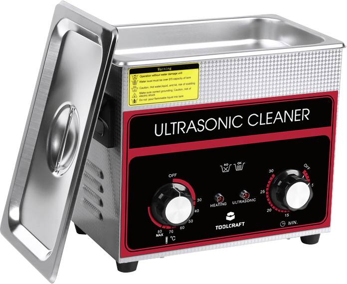 TOOLCRAFT USC-320 Ultraschallreiniger Schmuck, Bürobedarf, Werkstatt 280W 3.2l mit Heizung, mit Reinigungskorb