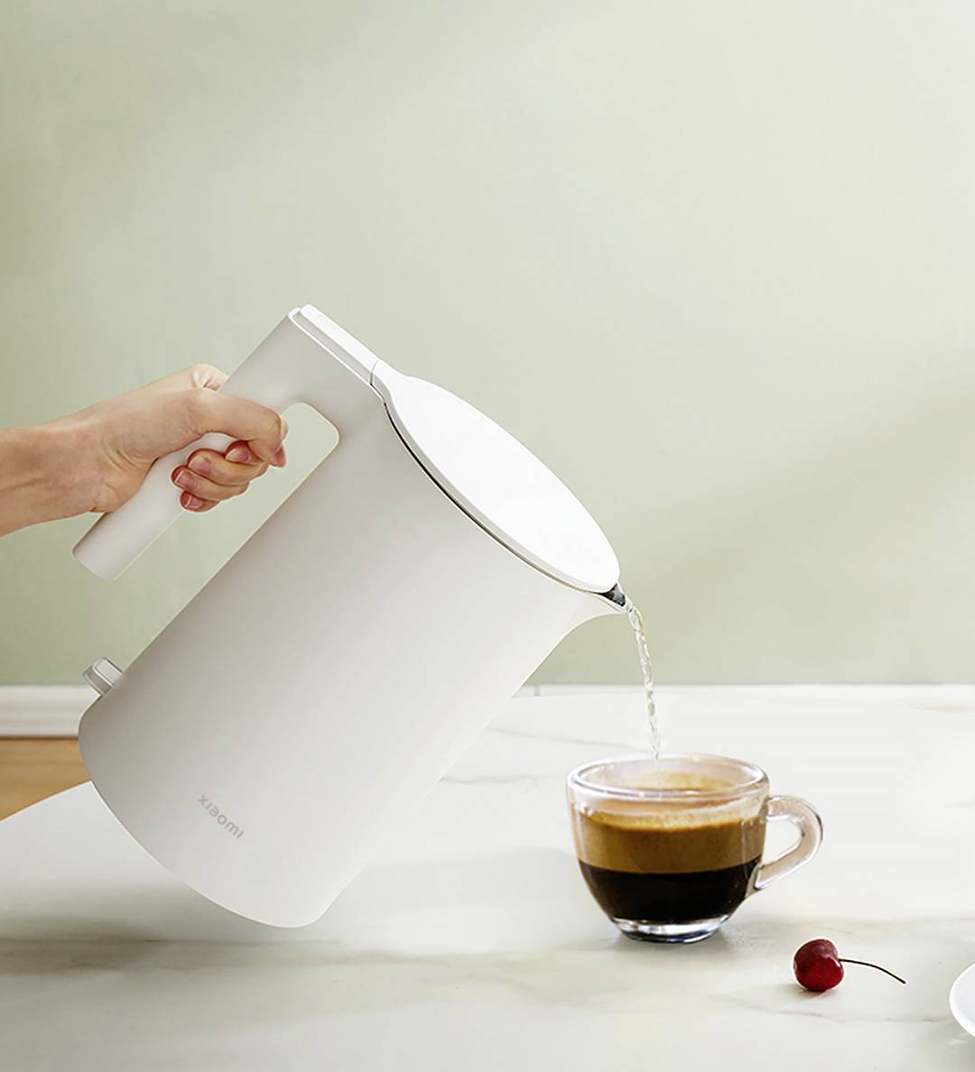Xiaomi Wasserkocher schnurlos, BPA-frei Weiß Fassungsvermögen: 1.7l