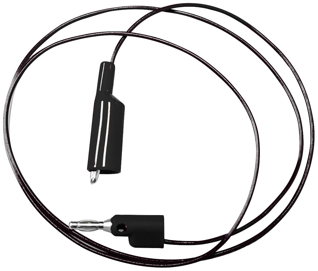 Mueller Electric BU-2030-A-24-0 Messleitung Bananenstecker 4mm Krokoklemmen 0.6m Schwarz 1St.